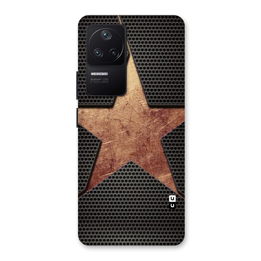 Rugged Gold Star Back Case for Poco F4 5G
