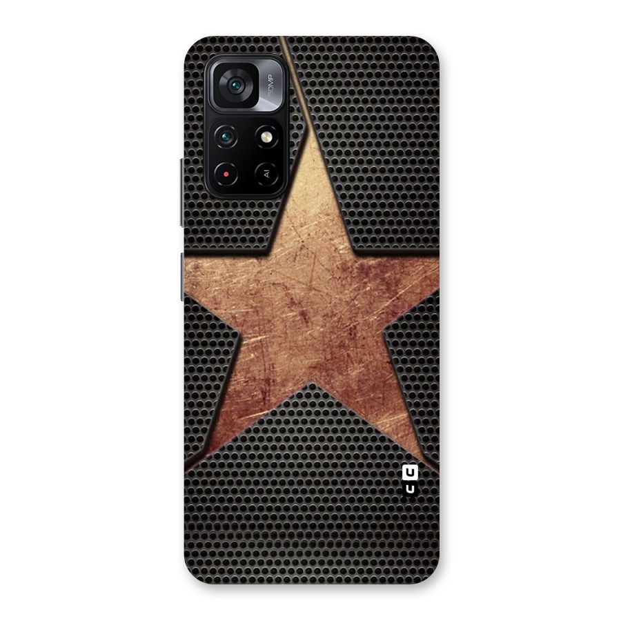 Rugged Gold Star Back Case for Poco M4 Pro 5G