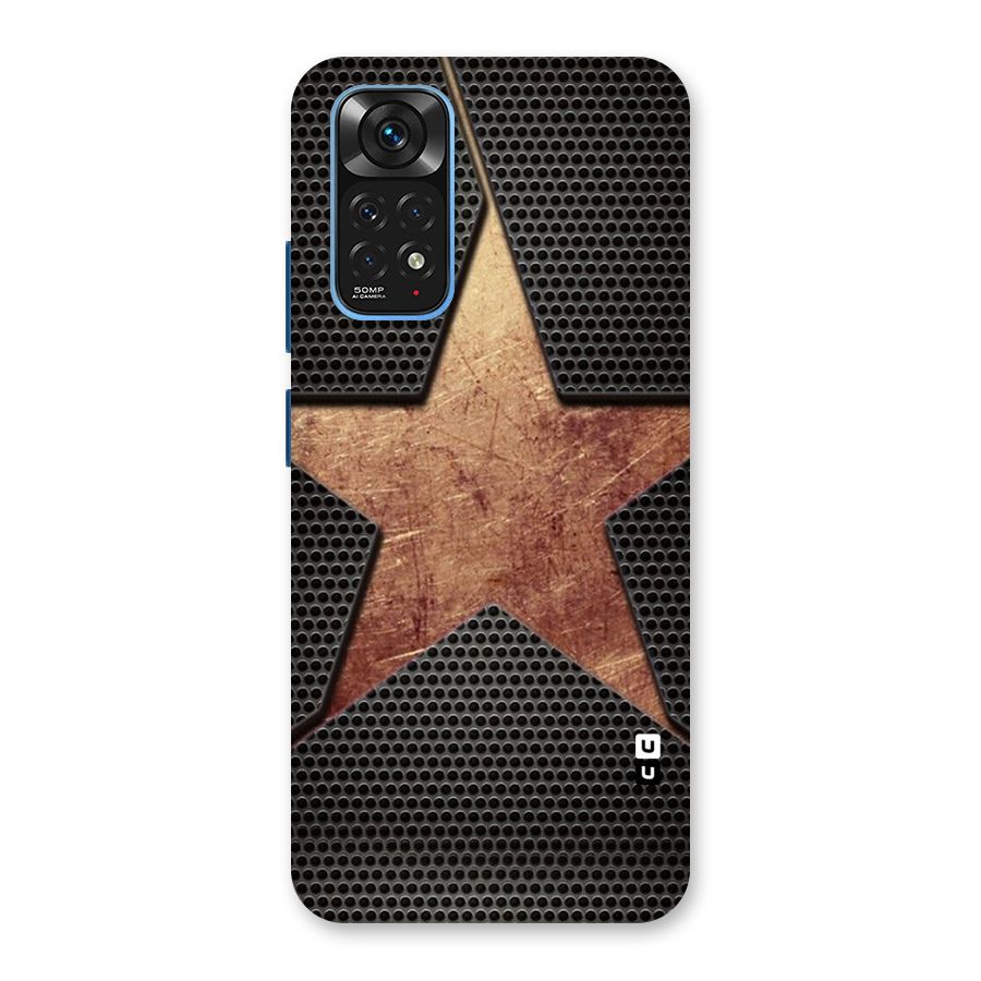 Rugged Gold Star Back Case for Redmi Note 11S