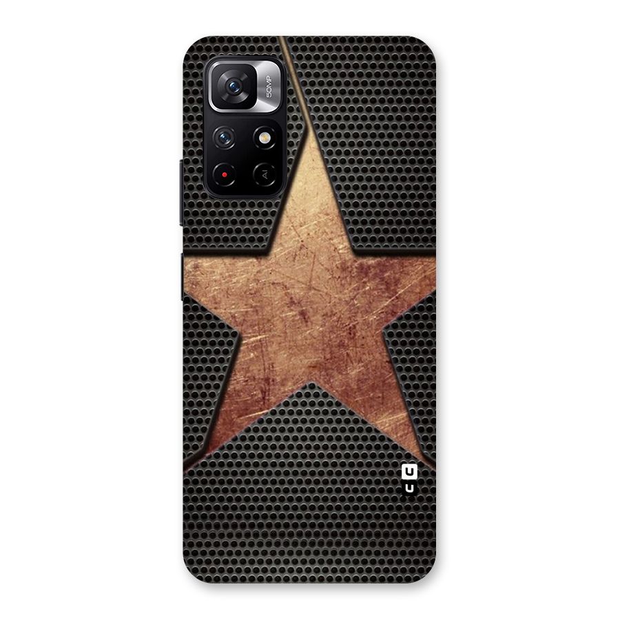 Rugged Gold Star Back Case for Redmi Note 11T 5G