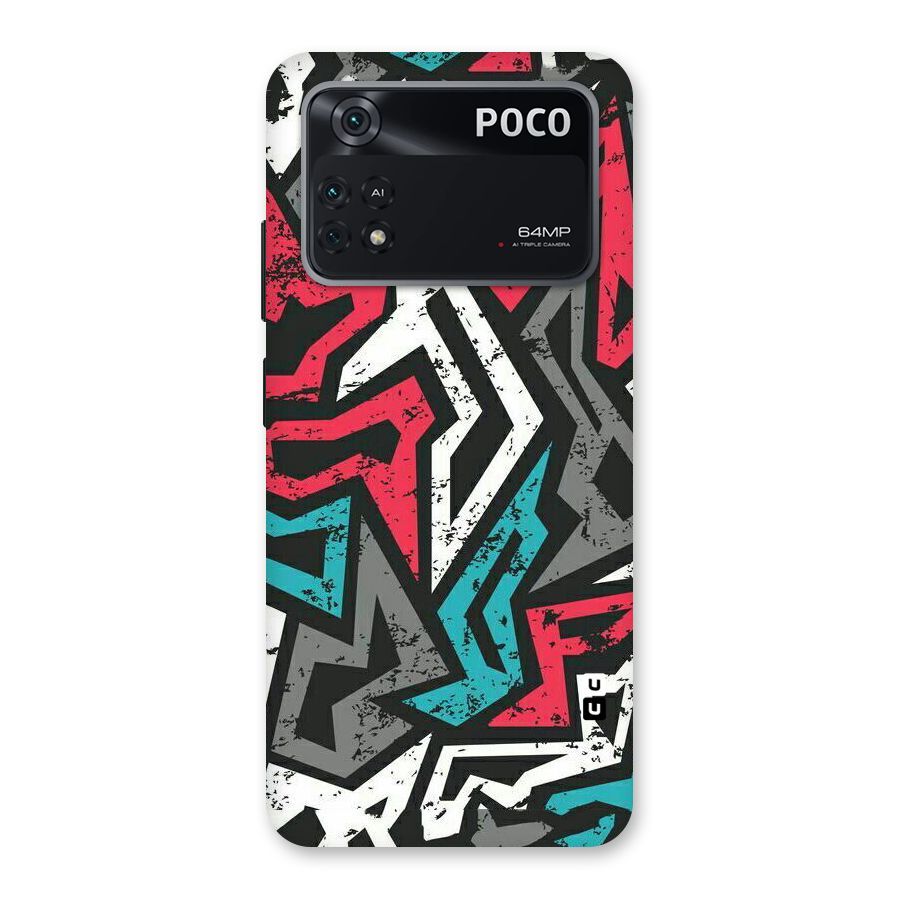 Rugged Strike Abstract Back Case for Poco M4 Pro 4G