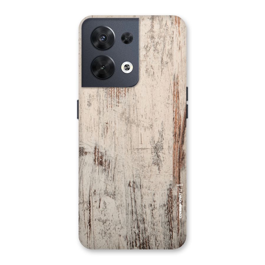 Rugged Wooden Texture Back Case for Oppo Reno8 5G