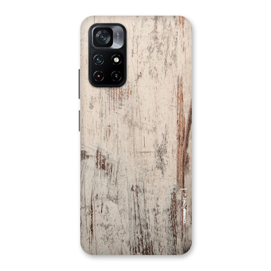 Rugged Wooden Texture Back Case for Poco M4 Pro 5G