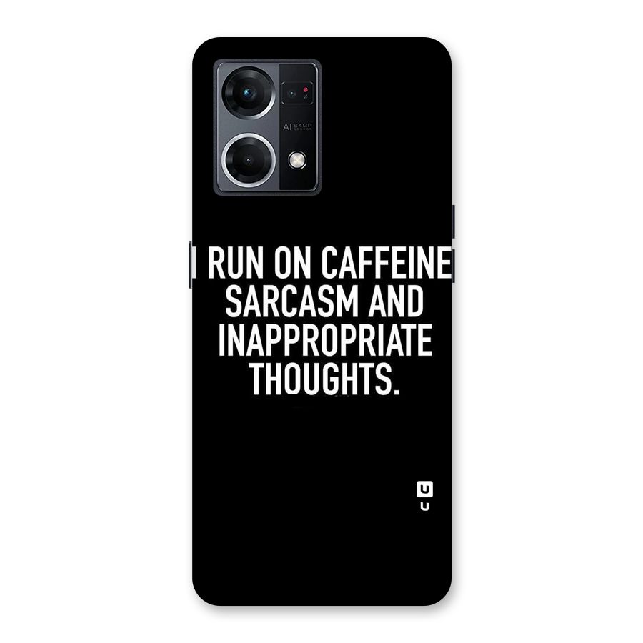 Sarcasm And Caffeine Glass Back Case for Oppo F21 Pro 5G