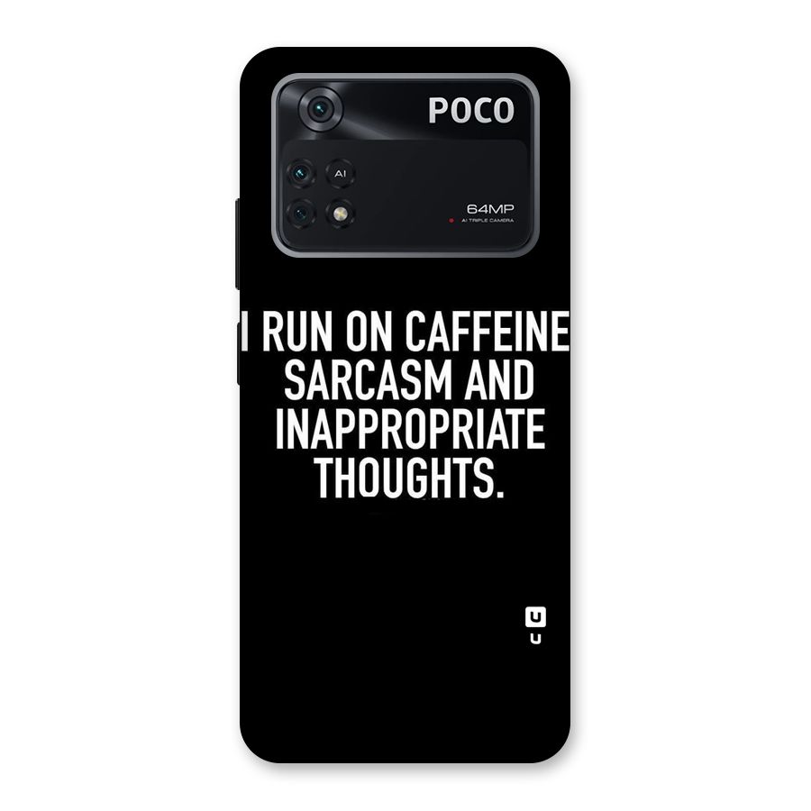 Sarcasm And Caffeine Back Case for Poco M4 Pro 4G