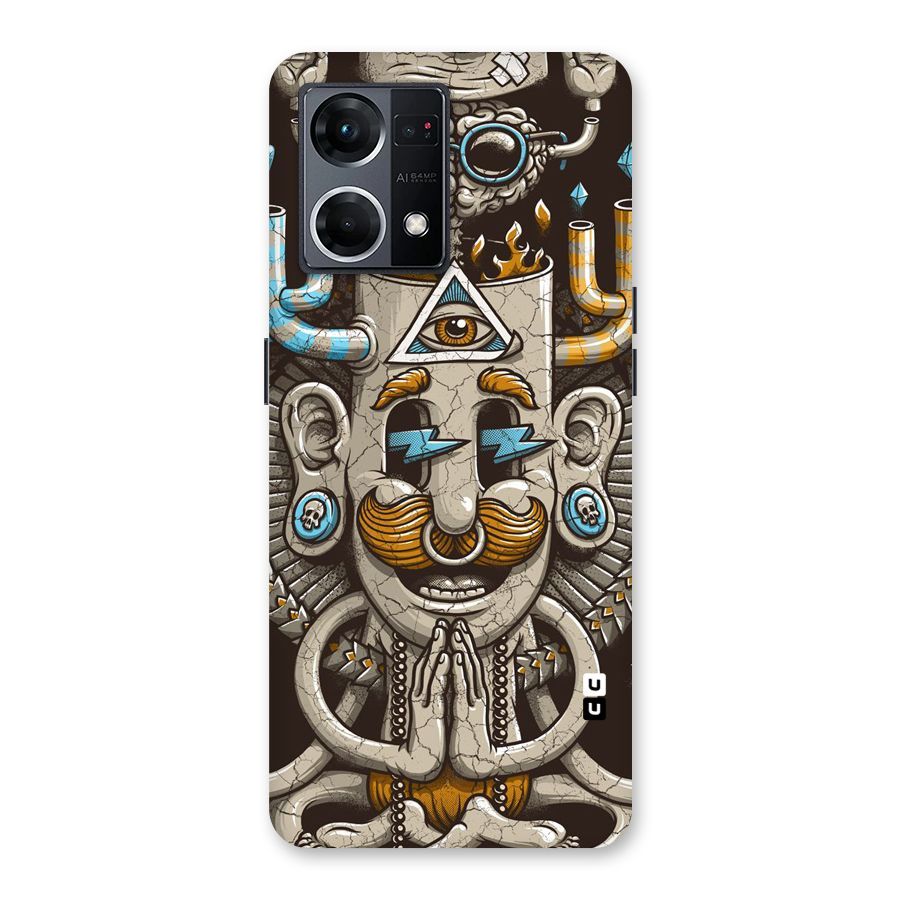Sculpture Design Glass Back Case for Oppo F21 Pro 5G