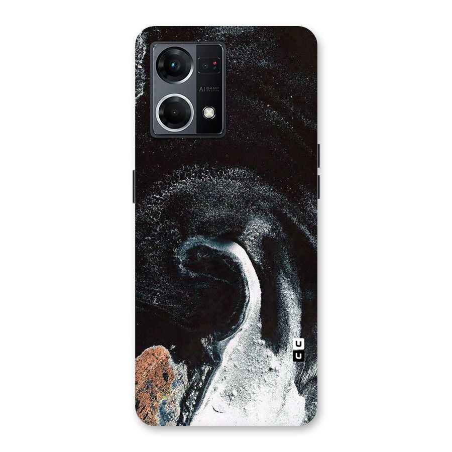 Sea Ice Space Art Glass Back Case for Oppo F21 Pro 5G