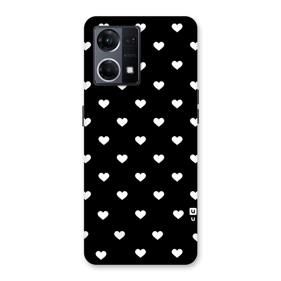 Seamless Hearts Pattern Glass Back Case for Oppo F21 Pro 5G