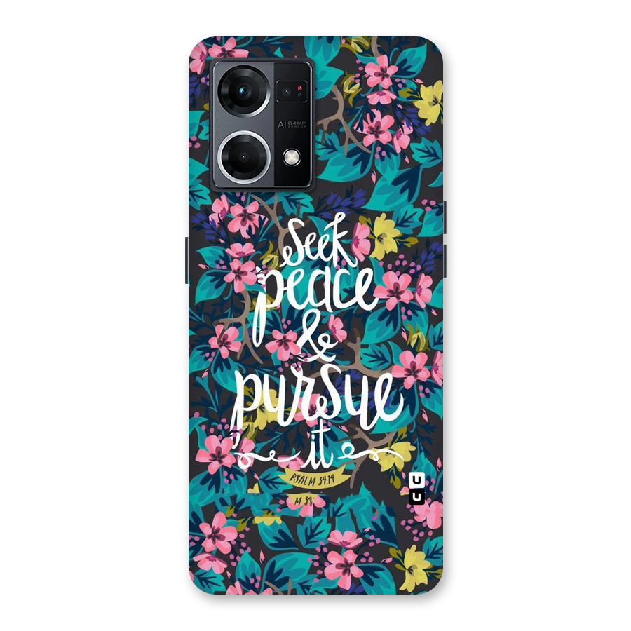 Seek Peace Glass Back Case for Oppo F21 Pro 5G