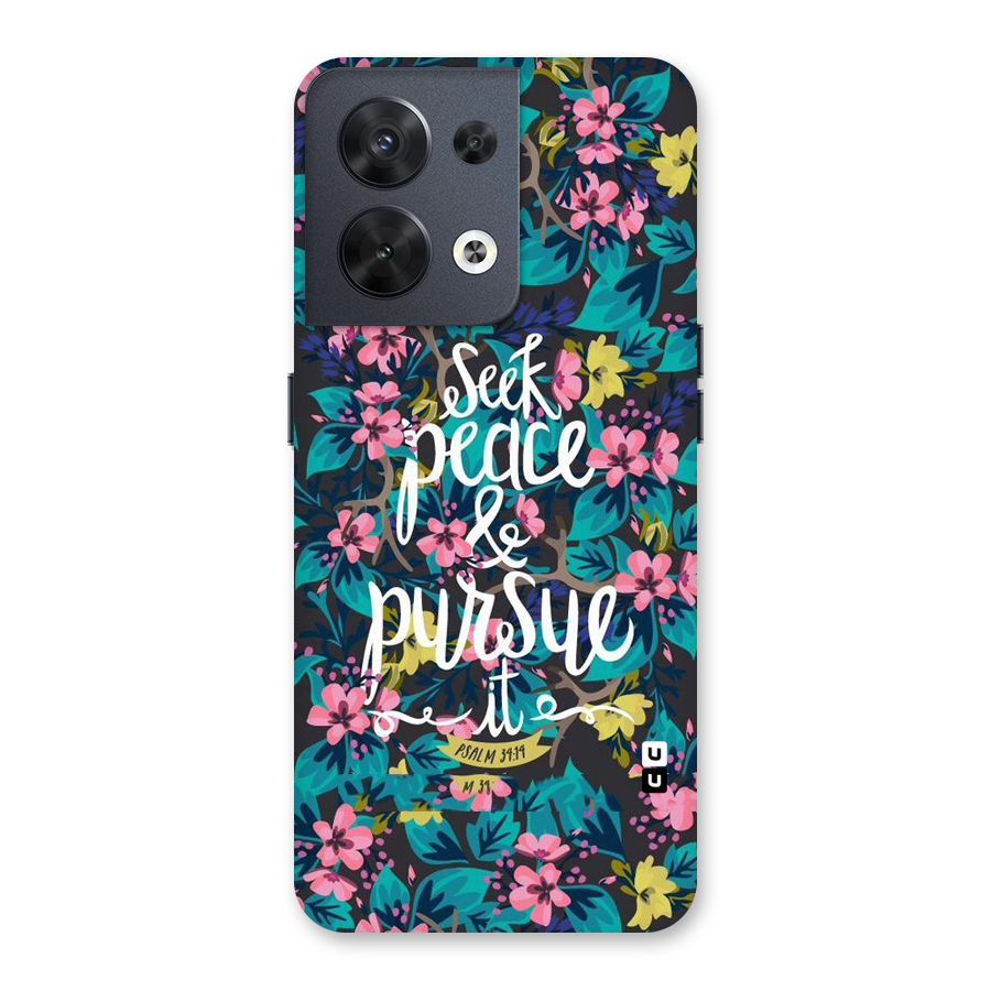 Seek Peace Back Case for Oppo Reno8 5G