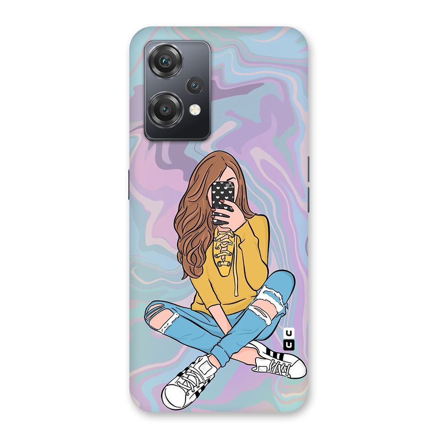 Selfie Girl Illustration Back Case for OnePlus Nord CE 2 Lite 5G