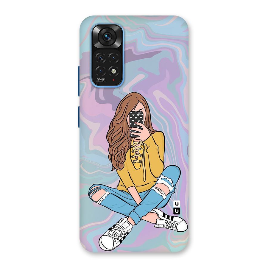Selfie Girl Illustration Back Case for Redmi Note 11S