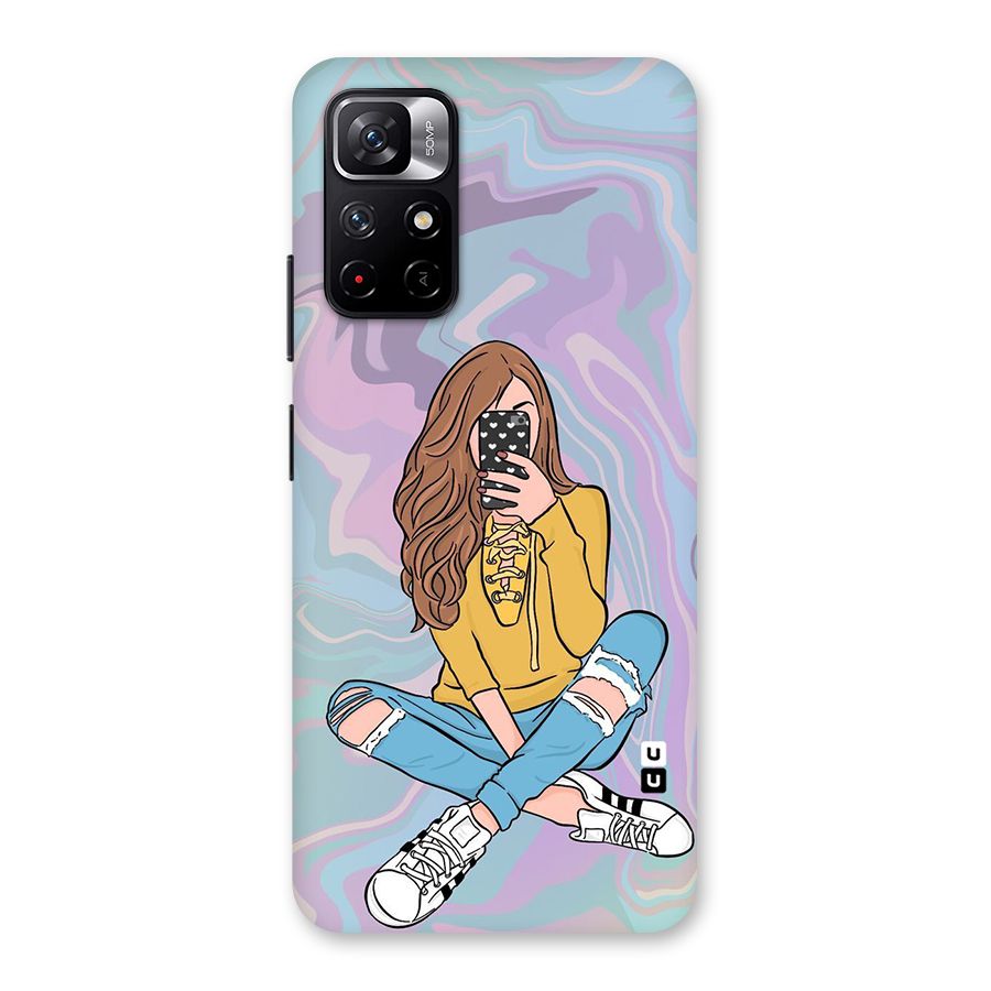 Selfie Girl Illustration Back Case for Redmi Note 11T 5G