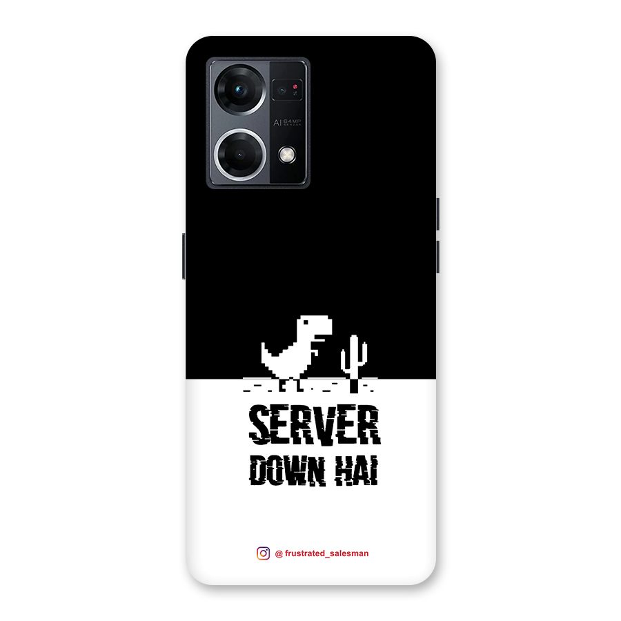 Server Down Hai Black Glass Back Case for Oppo F21 Pro 5G