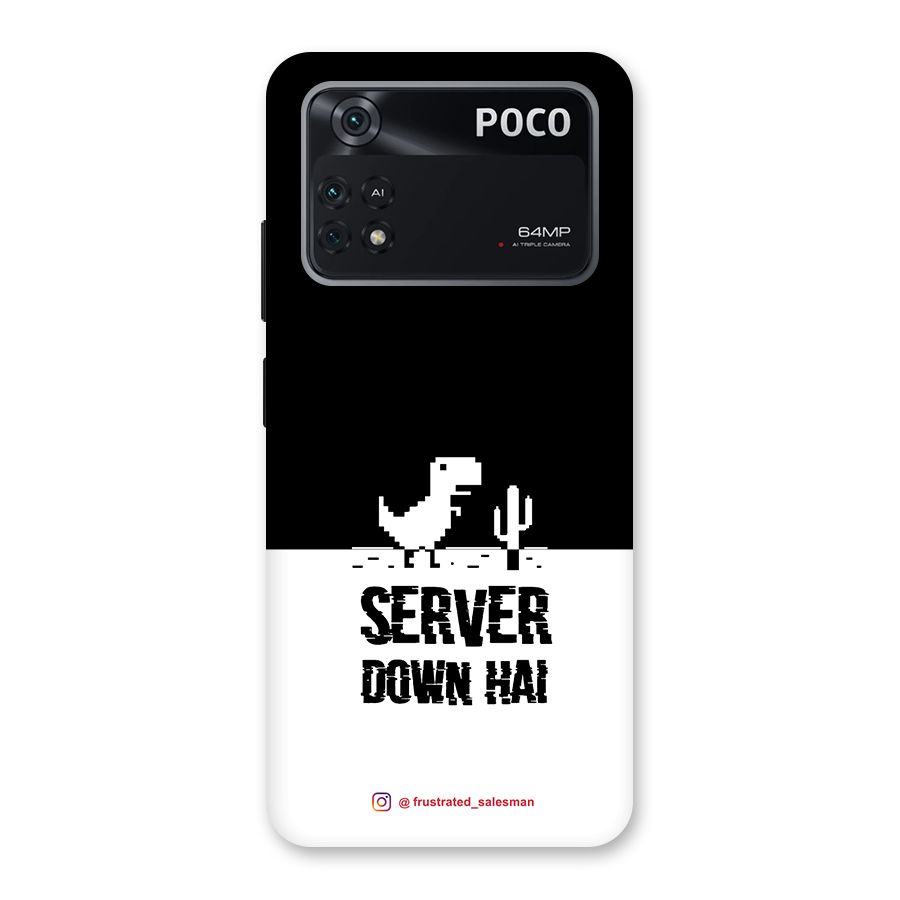 Server Down Hai Black Back Case for Poco M4 Pro 4G