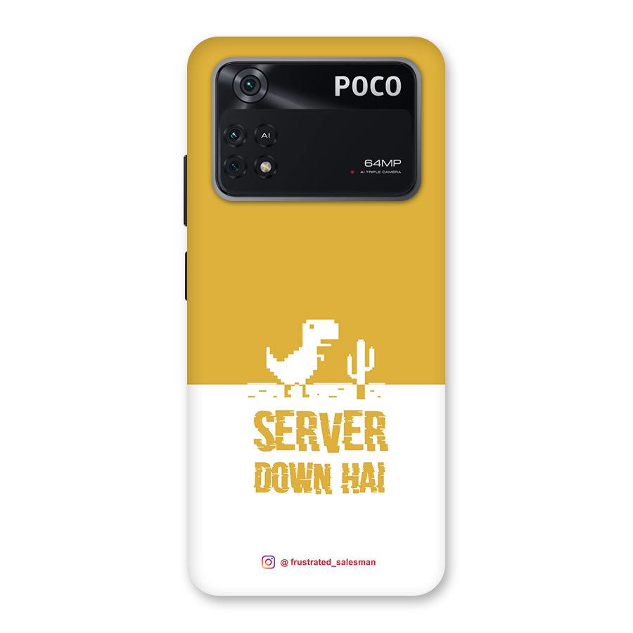 Server Down Hai Mustard Yellow Back Case for Poco M4 Pro 4G