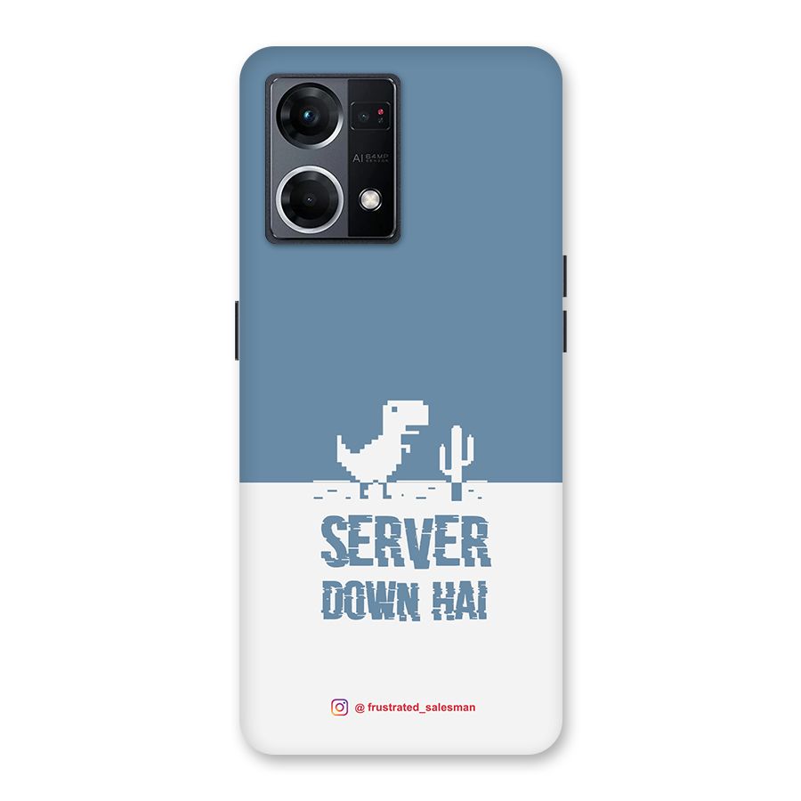 Server Down Hai SteelBlue Glass Back Case for Oppo F21 Pro 5G