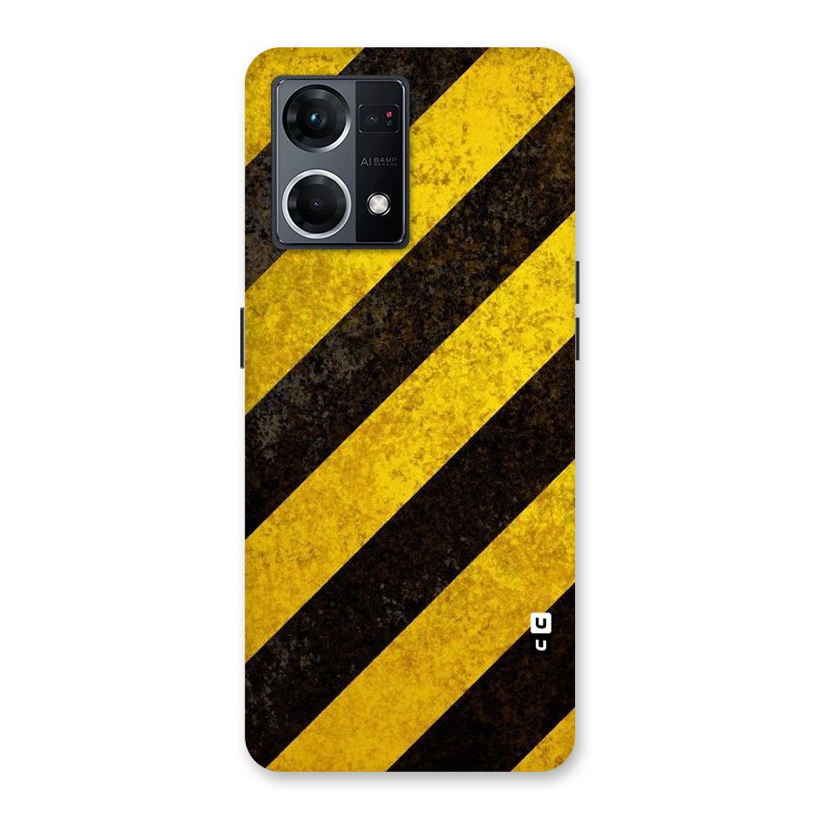 Shaded Yellow Stripes Glass Back Case for Oppo F21 Pro 5G