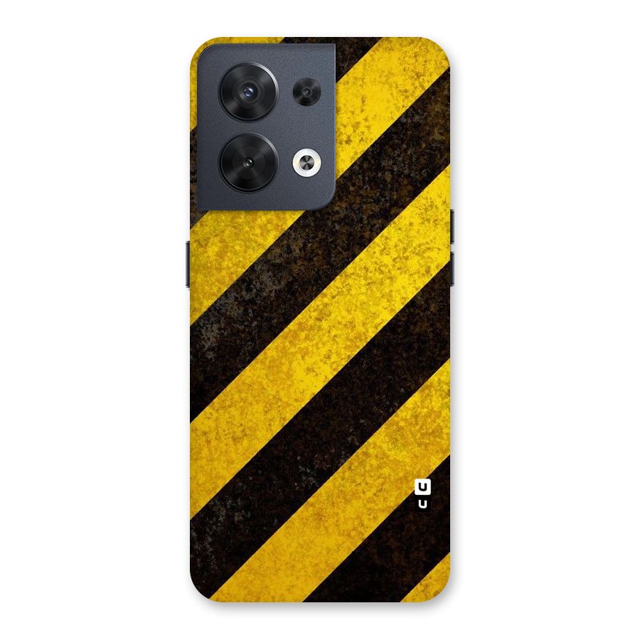 Shaded Yellow Stripes Back Case for Oppo Reno8 5G
