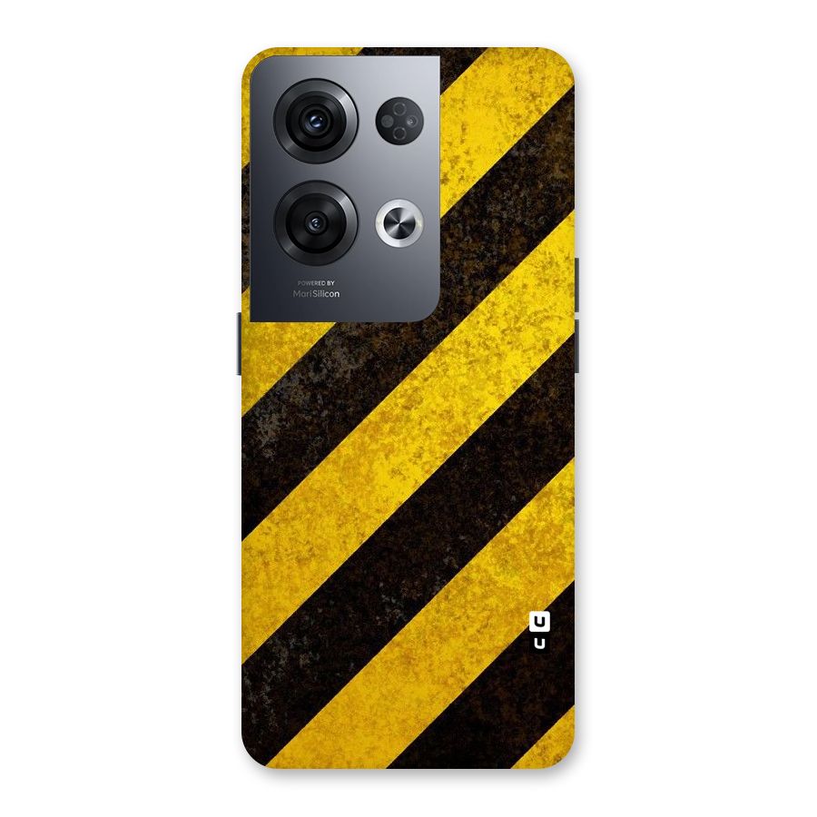 Shaded Yellow Stripes Back Case for Oppo Reno8 Pro 5G