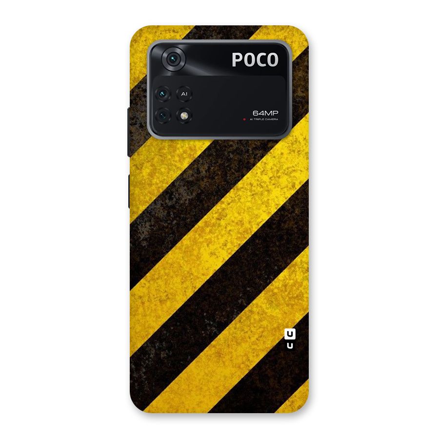 Shaded Yellow Stripes Back Case for Poco M4 Pro 4G