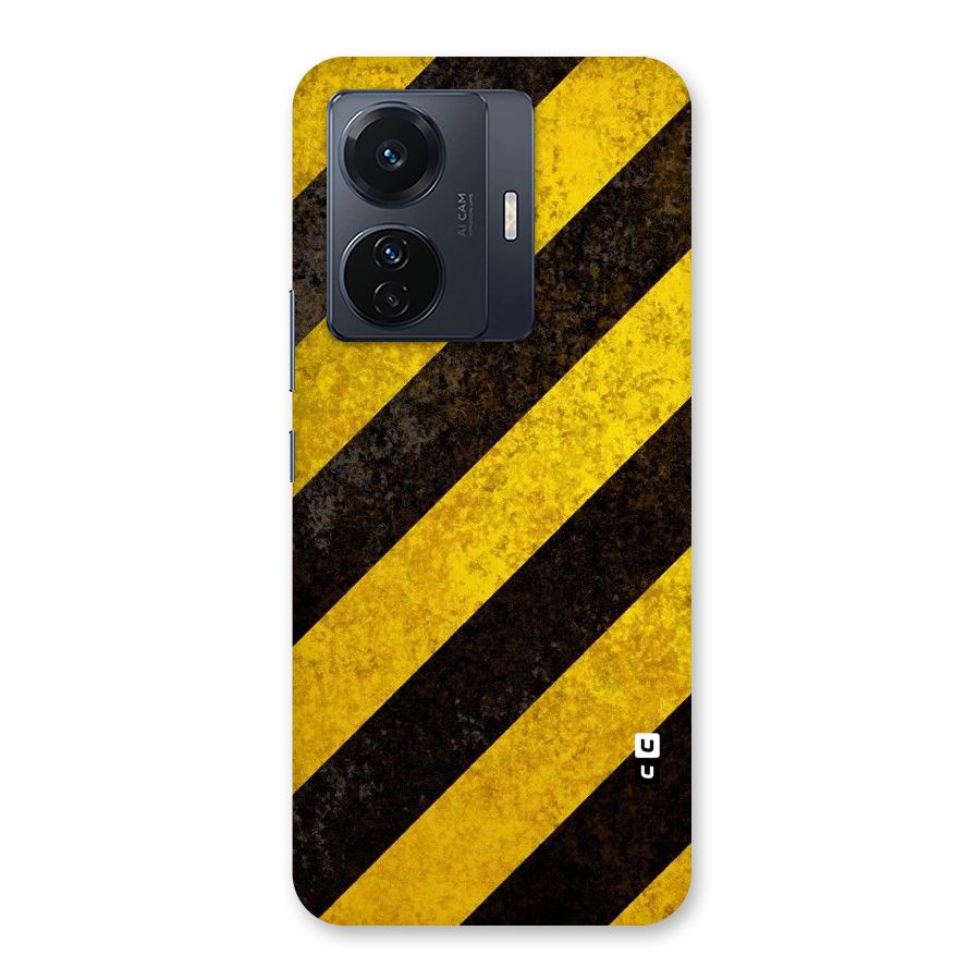 Shaded Yellow Stripes Back Case for Vivo T1 Pro