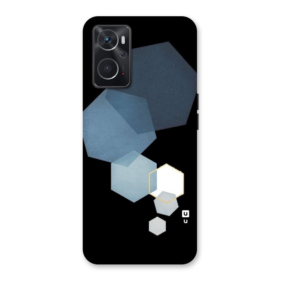 Shades Of Blue Shapes Back Case for Oppo K10 4G