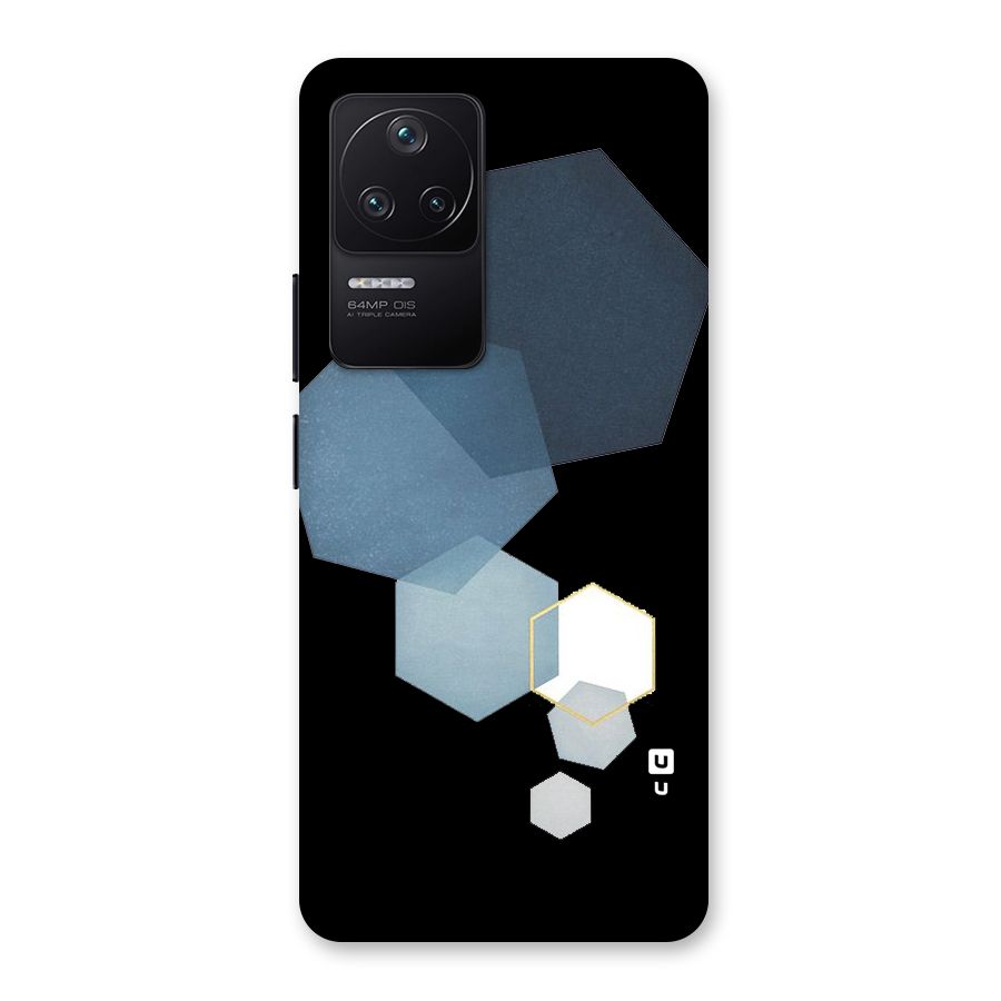 Shades Of Blue Shapes Back Case for Poco F4 5G
