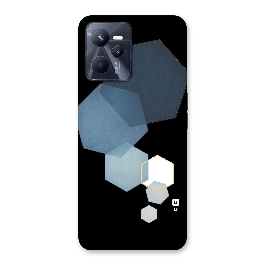 Shades Of Blue Shapes Back Case for Realme C35