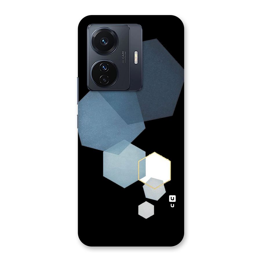 Shades Of Blue Shapes Back Case for Vivo T1 Pro