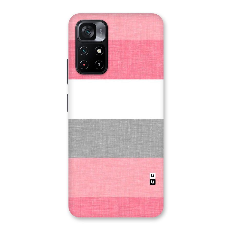 Shades Pink Stripes Back Case for Poco M4 Pro 5G