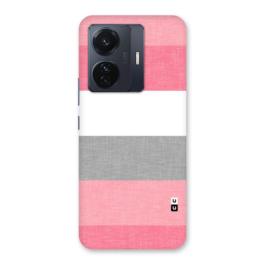 Shades Pink Stripes Back Case for Vivo T1 Pro