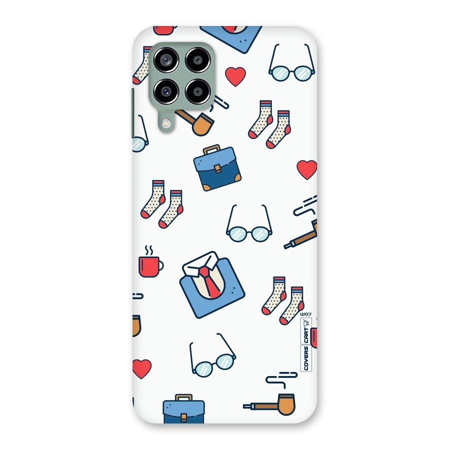 Shirt Spectacles Pattern Back Case for Galaxy M33