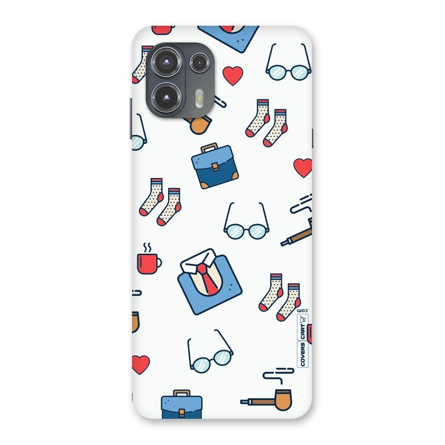 Shirt Spectacles Pattern Back Case for Motorola Edge 20 Fusion