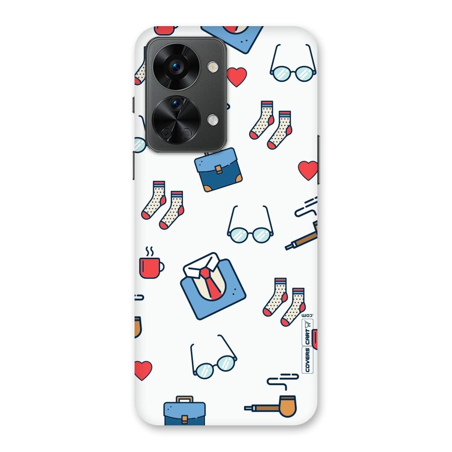 Shirt Spectacles Pattern Back Case for OnePlus Nord 2T