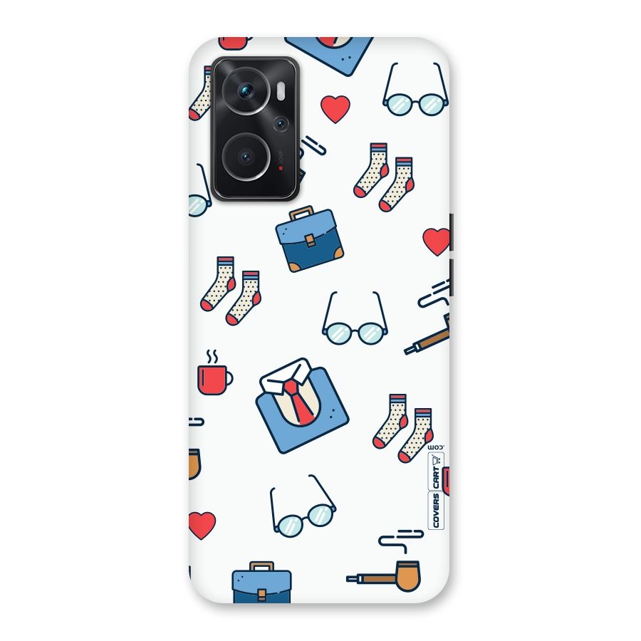 Shirt Spectacles Pattern Back Case for Oppo K10 4G