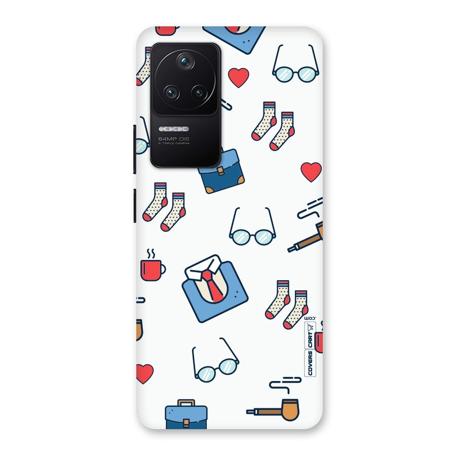 Shirt Spectacles Pattern Back Case for Poco F4 5G