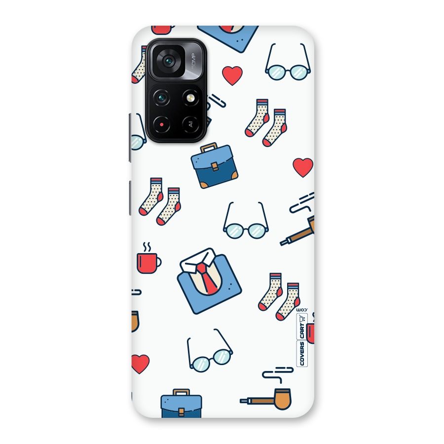 Shirt Spectacles Pattern Back Case for Poco M4 Pro 5G