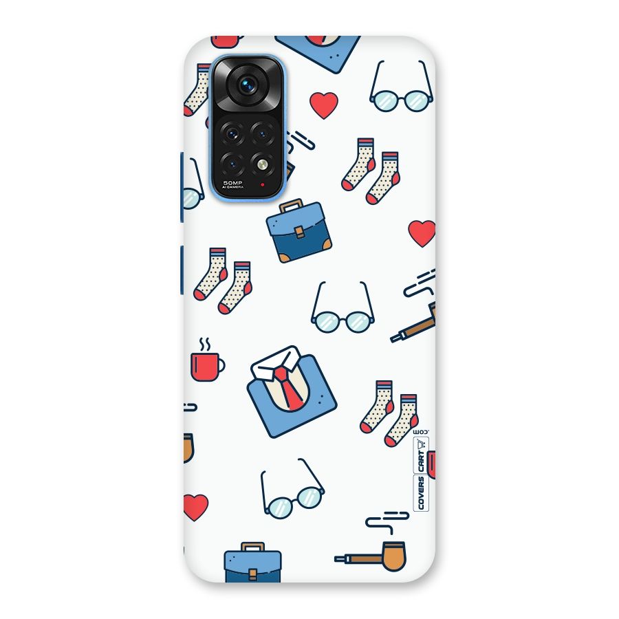Shirt Spectacles Pattern Back Case for Redmi Note 11S