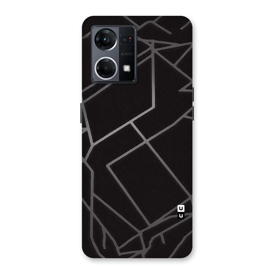 Silver Angle Design Glass Back Case for Oppo F21 Pro 5G