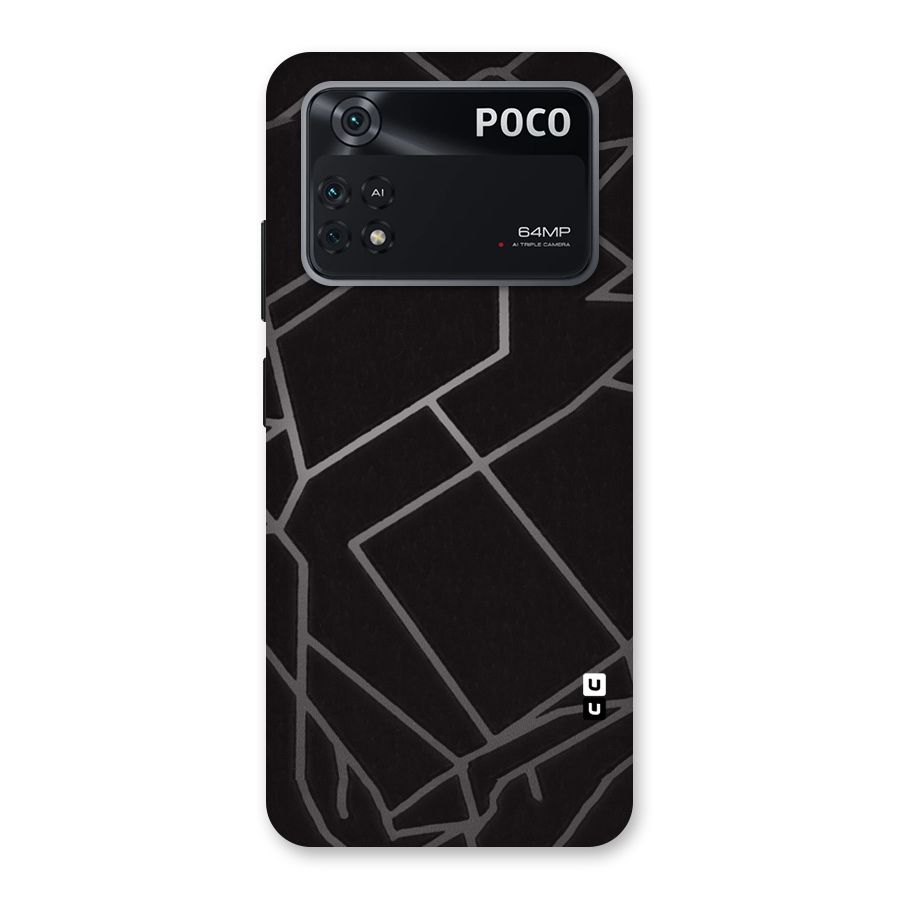 Silver Angle Design Back Case for Poco M4 Pro 4G