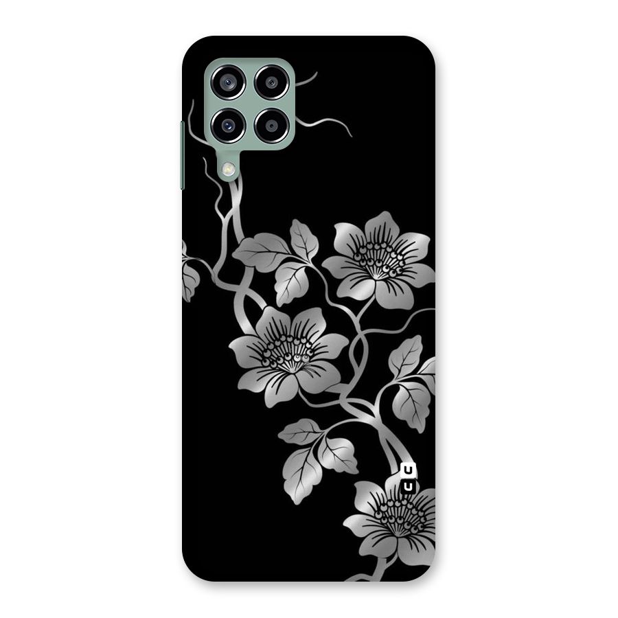 Silver Grey Flowers Back Case for Galaxy M33