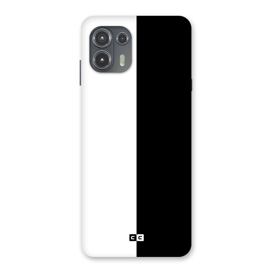 Simple Black White Back Case for Motorola Edge 20 Fusion