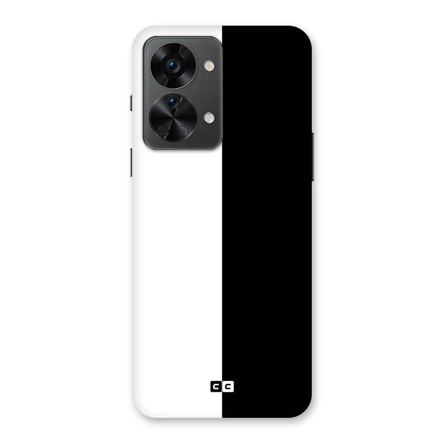 Simple Black White Back Case for OnePlus Nord 2T