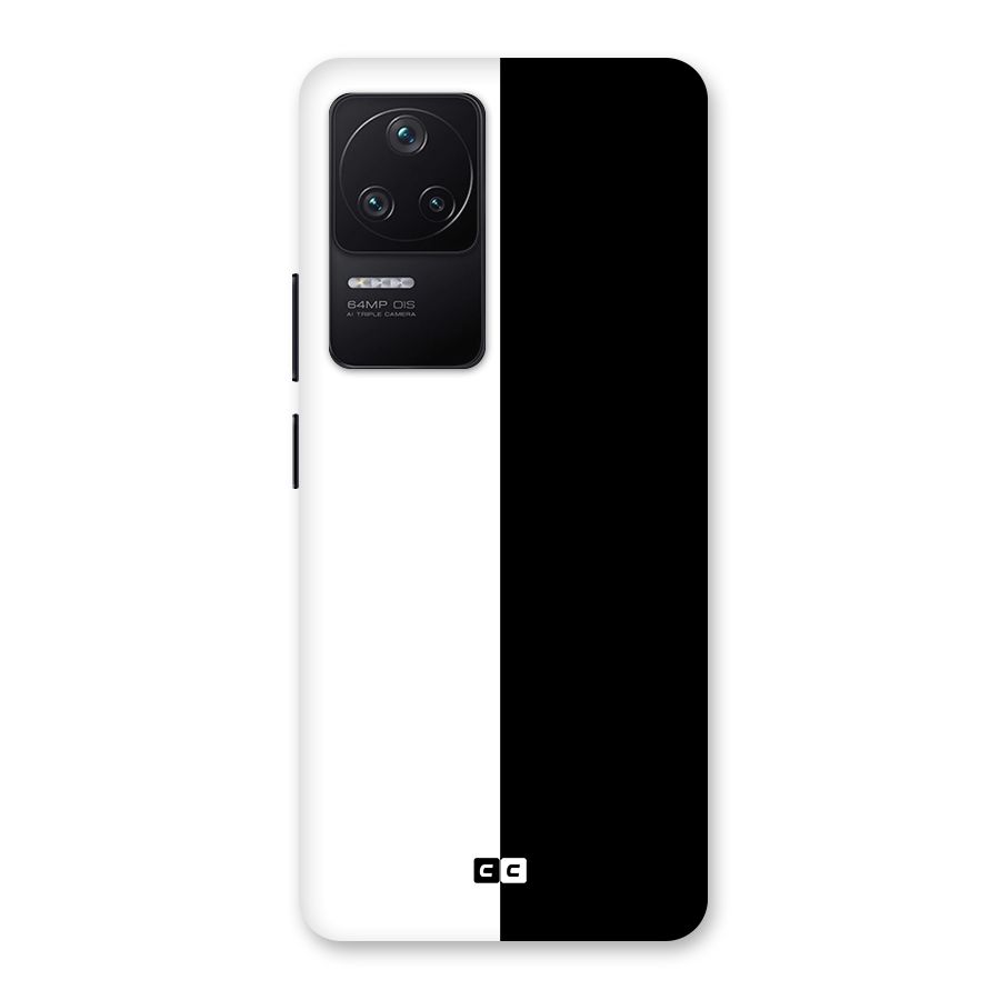 Simple Black White Back Case for Poco F4 5G