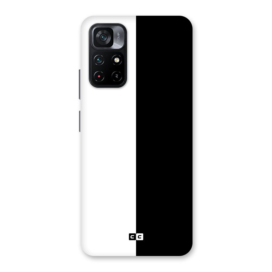 Simple Black White Back Case for Poco M4 Pro 5G