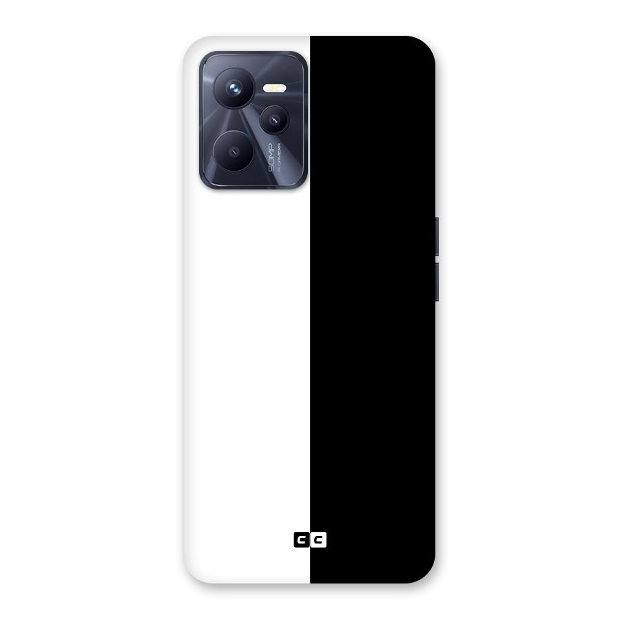 Simple Black White Back Case for Realme C35