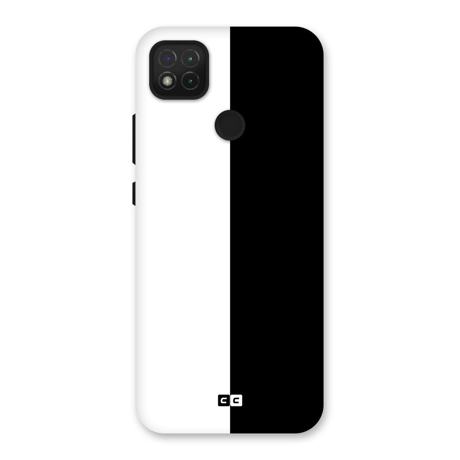 Simple Black White Back Case for Redmi 9 Activ