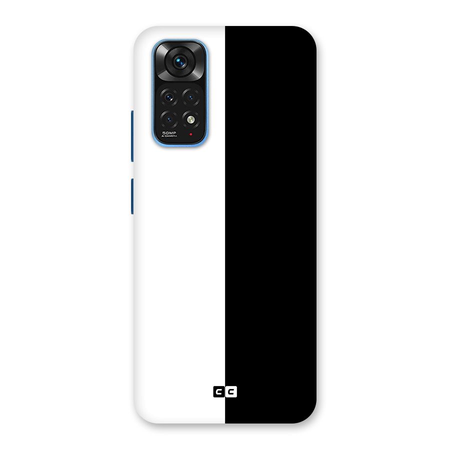 Simple Black White Back Case for Redmi Note 11S