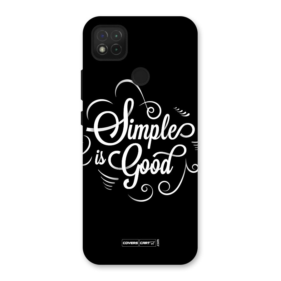 Simple is Good Back Case for Redmi 9 Activ